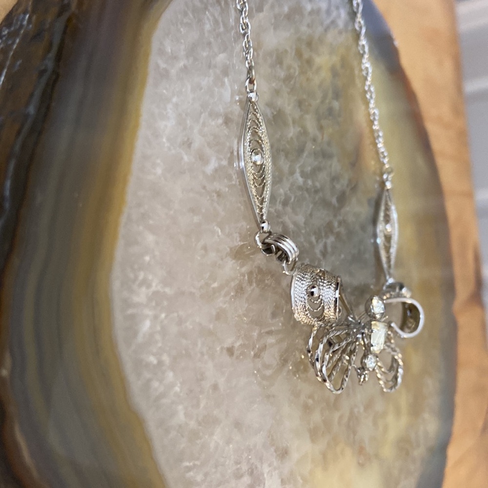 **Sold** Vintage by Espo Flex silver rhinestone dragonfly - Picture 7 of 16